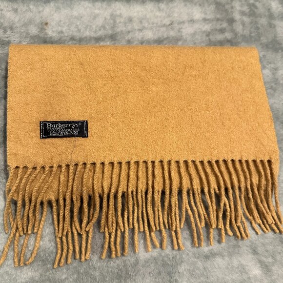 Burberrys Tan Cashmere Scarf - Picture 1 of 2